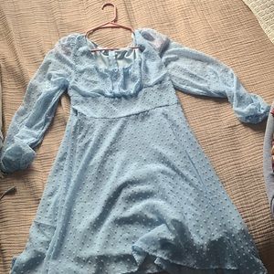 Light Blue Layner long sleeve dress-XL